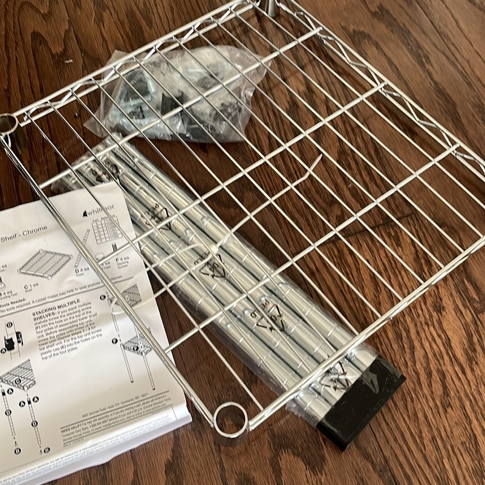 NIB NEW IN BOX! Whitmore supreme small stacking utility shelf chrome heavy duty
